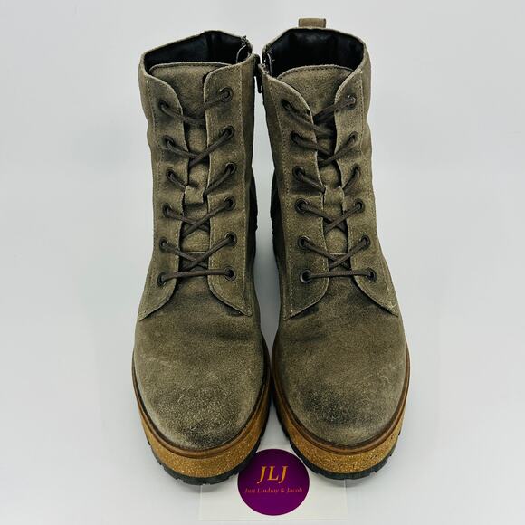 Taos Women's Main Street Smoke Rugged Leather Comfort Boots Size 39 EU/ 8-8.5 US - Picture 3 of 11